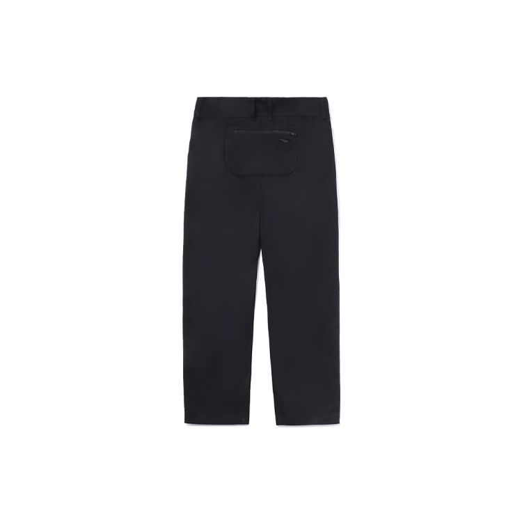 Li-Ning Themed Print Loose Straight-Leg Casual Long Pants Autumn Unisex Bottoms Black AKXR429-2