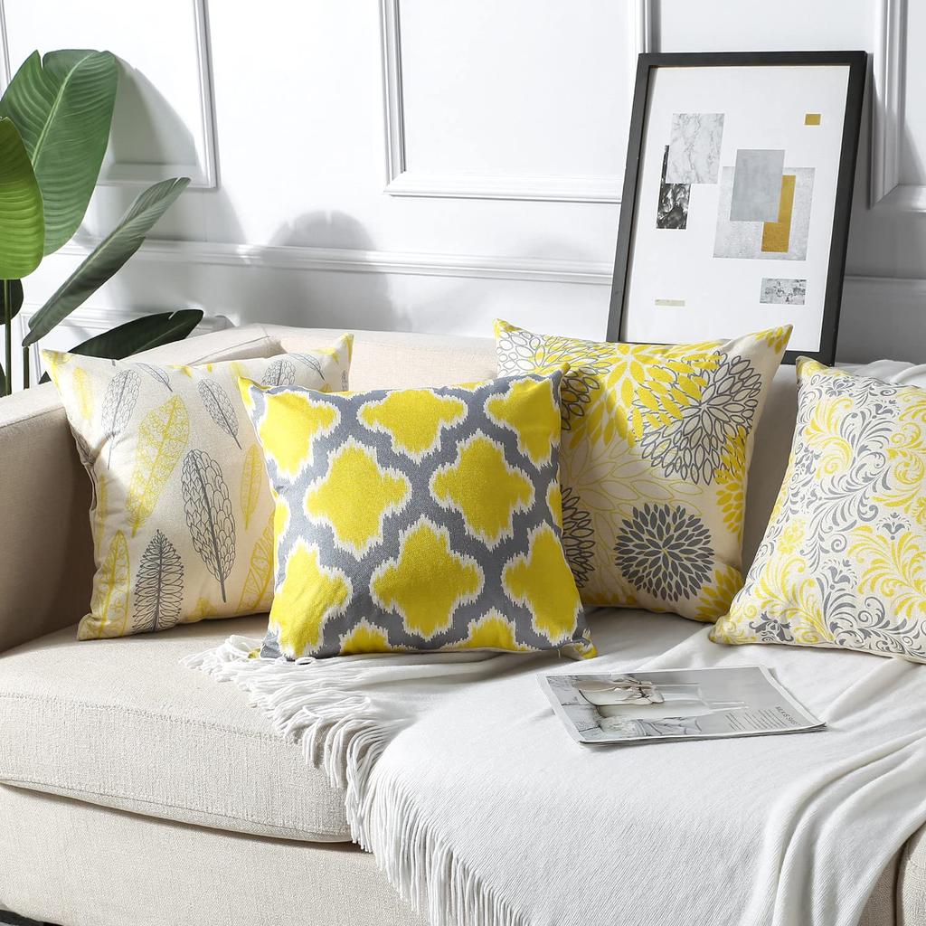 OTOSTAR Stylish and Cute 60cm Cushion Nordic Flax Set of Cotton and Linen Sofa Cushion Sofa Back Decorative and Zabuton Covers Covers, Linen-Like