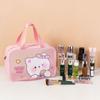 Portable Cartoon PVC Cosmetic Bag Ins Storage Bags Handbag Transparent Wash Bag  Travel