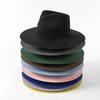 Ins Classiwinter Candy Color Wool Solid Lady Fedoras Cap Men Women Leisure Panamjazz Hat