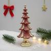 Yousheng Christmas Tree Tree Figurine Xmas Ornament Resin Snowy Tabletop Decor Elegant Holiday Centerpiece for for Home Living Room Bookshelf