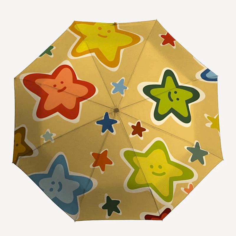 1pc Starry Sky Fashionable Automatic Opening/Closing Folding Umbrella with 8 Bones, Windproof Portable, Daily Use158