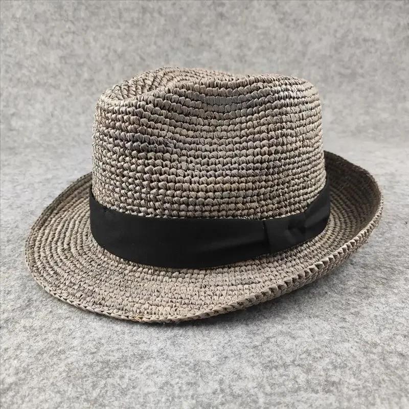 XL Large Size 61cm Panama Straw Hat for Woman and Man Foldable Straw Woven Sun Hat UPF 50+ Uv Sun Protection Shading Summer Hat