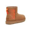 UGG Classic Mini Double Layer Leather Round Toe Ankle Comfortable Boots Women Boots Brown 1144057-CHE