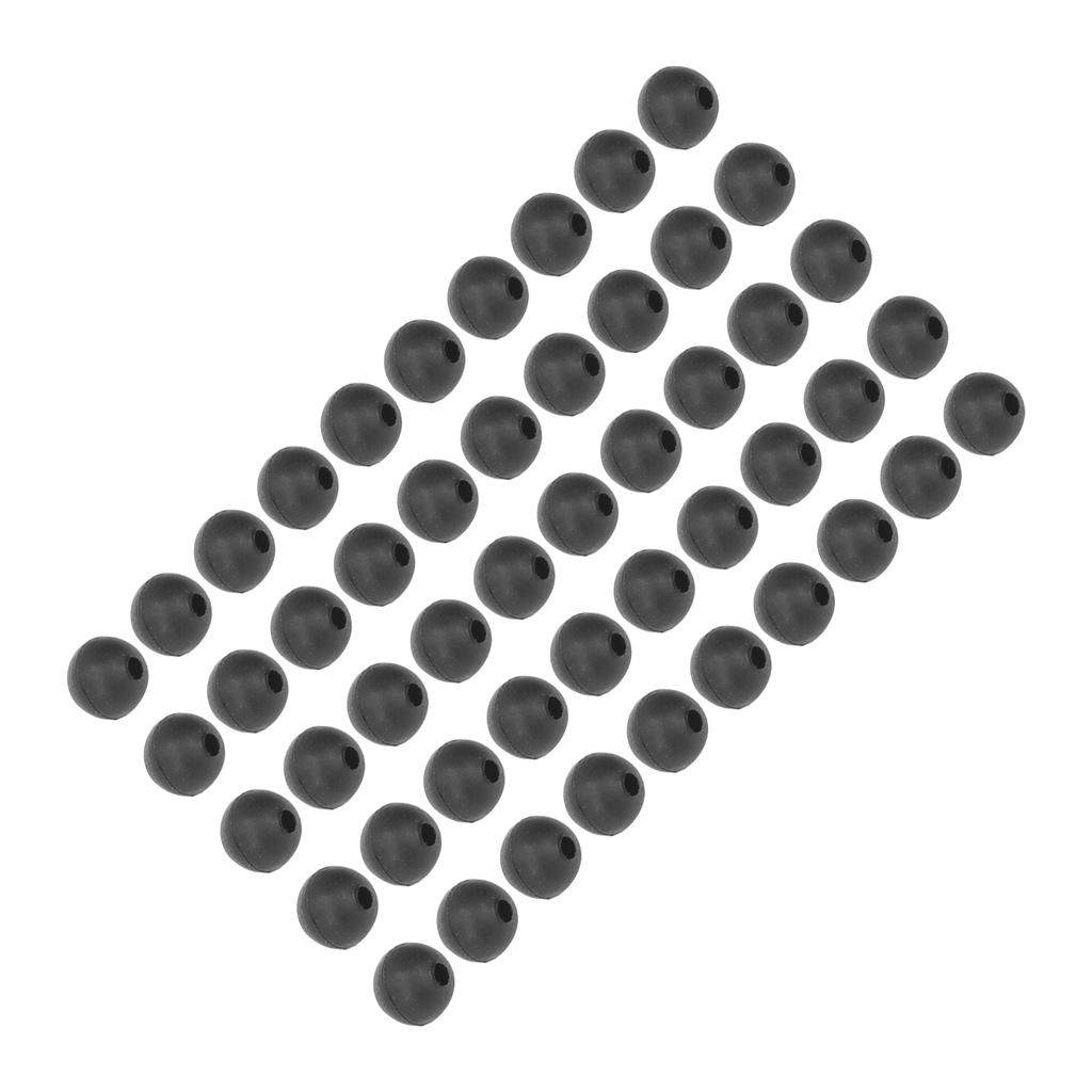 50pcs Carp Fishing Beads Diameter 6mm Soft Carp Fishing Rig Beads Carp Fishing AccessoriesBlack