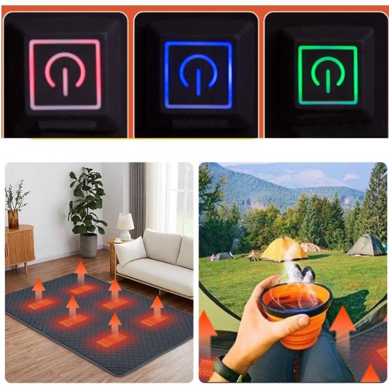 Camping Beheizbare Schlafsackmatte Outdoor Beheizbare Decke USB-Heizer Elektrische Heizdecke für Zelt Outdoor Camping