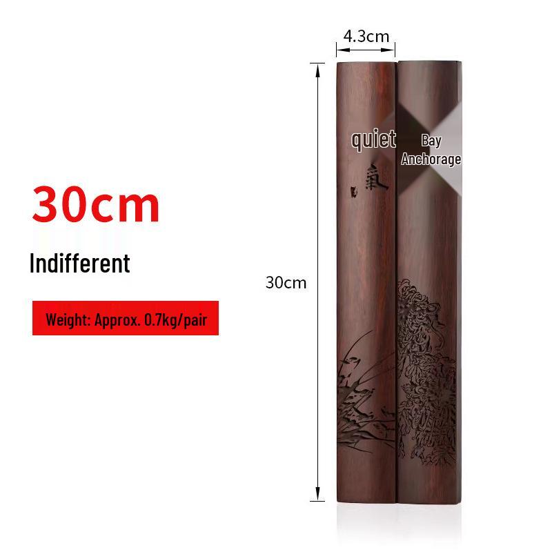 Ebony Redwood Carved Paperweight Set for Calligraphy Books