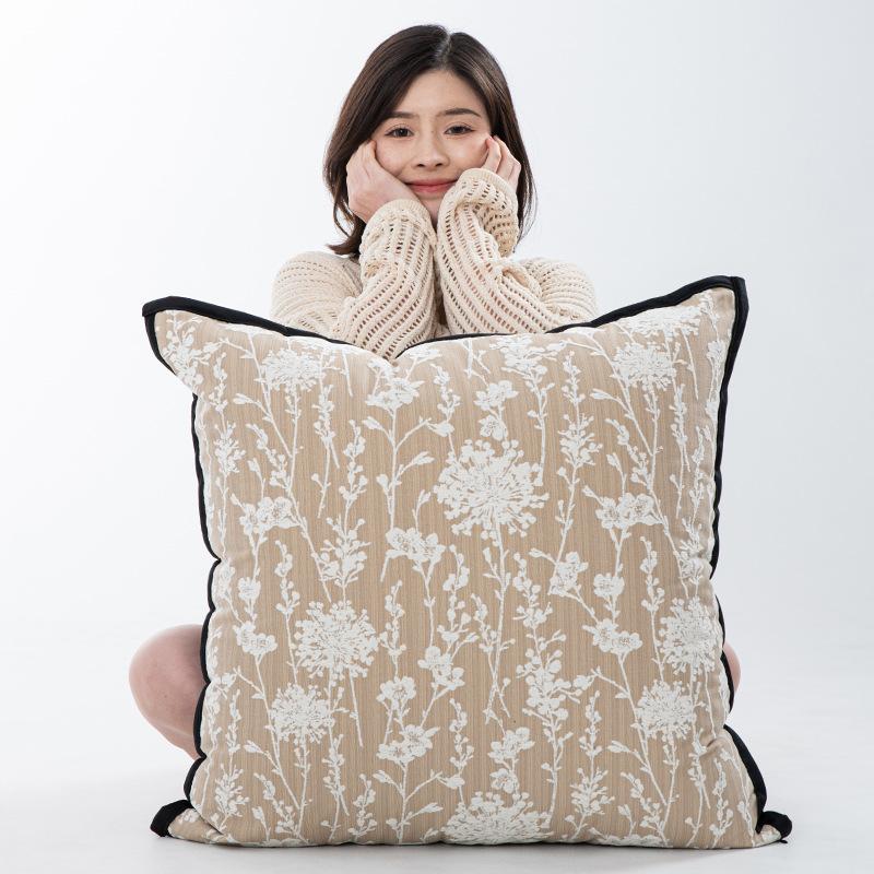Medieval Style B & B Hotel Throw Pillow Cushion Sofa Living Room Pillowcase Backrest Pad - Soft Fabric Decorative Cushion