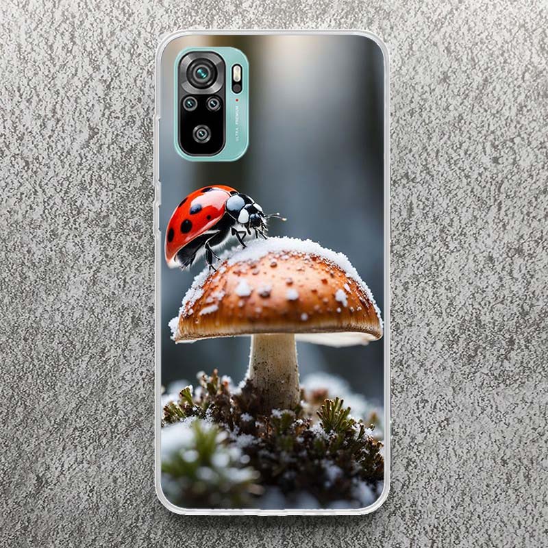 Insect Seven-Star ladybug Print Soft Case for Xiaomi Redmi Note 14 13 12S 11S Phone Shell 10 Pro Plus 11E 11T 12 11 10S 5G Cover