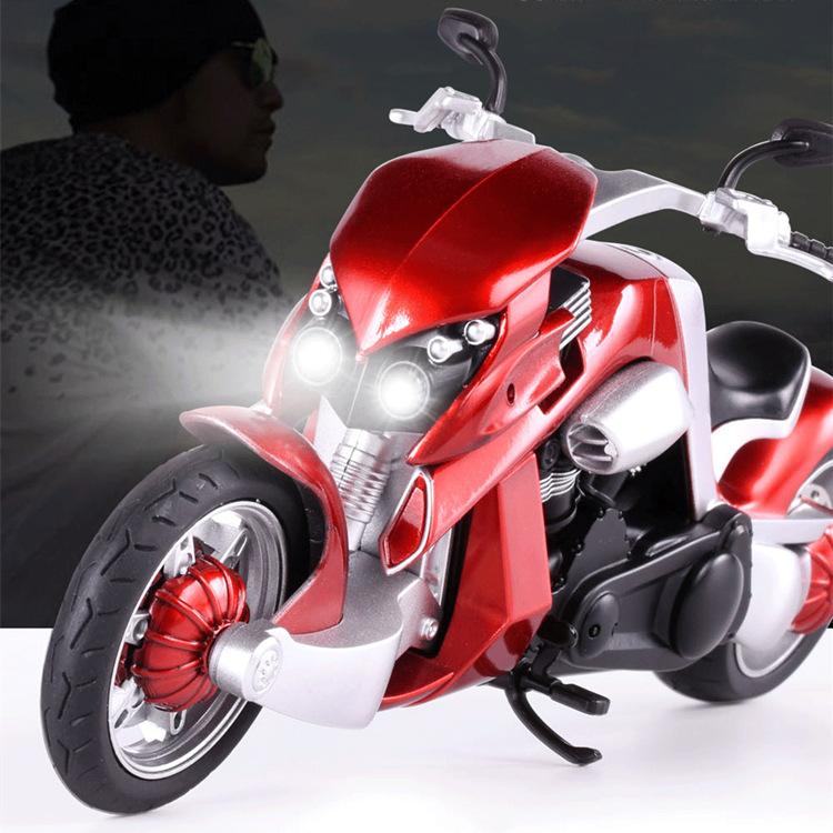 Large Tyrannosaurus V-REX Motorcycle With Alloy Simulation Boy Birthday Gift Toy Car