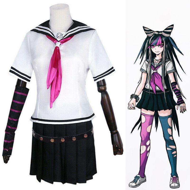 Ronpa Danganronpa Dangan Ibuki Mioda Cosplay Costume Uniform Wig Skirt Set Dress