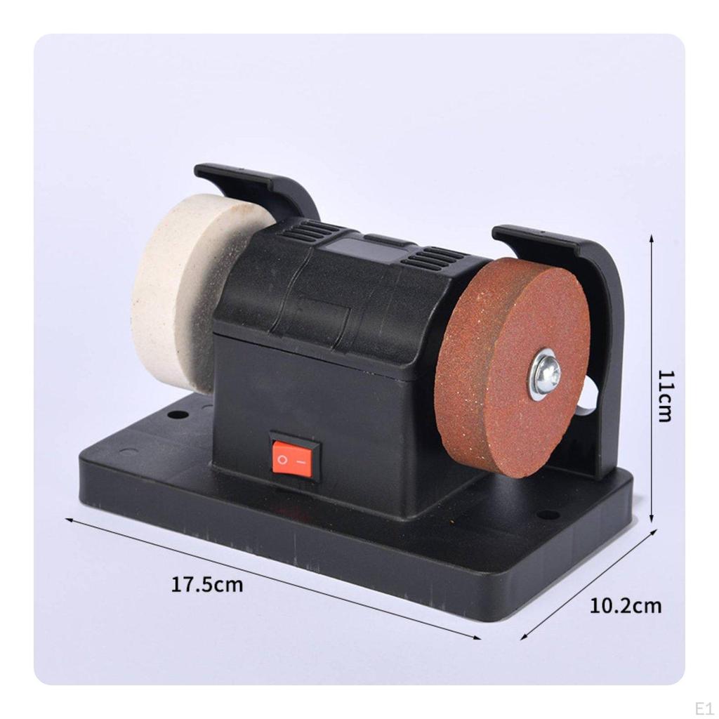 Mini Bench Versatile Dual Wheel Electric Polishing Machine for DIY Enthusiasts, Workshop,