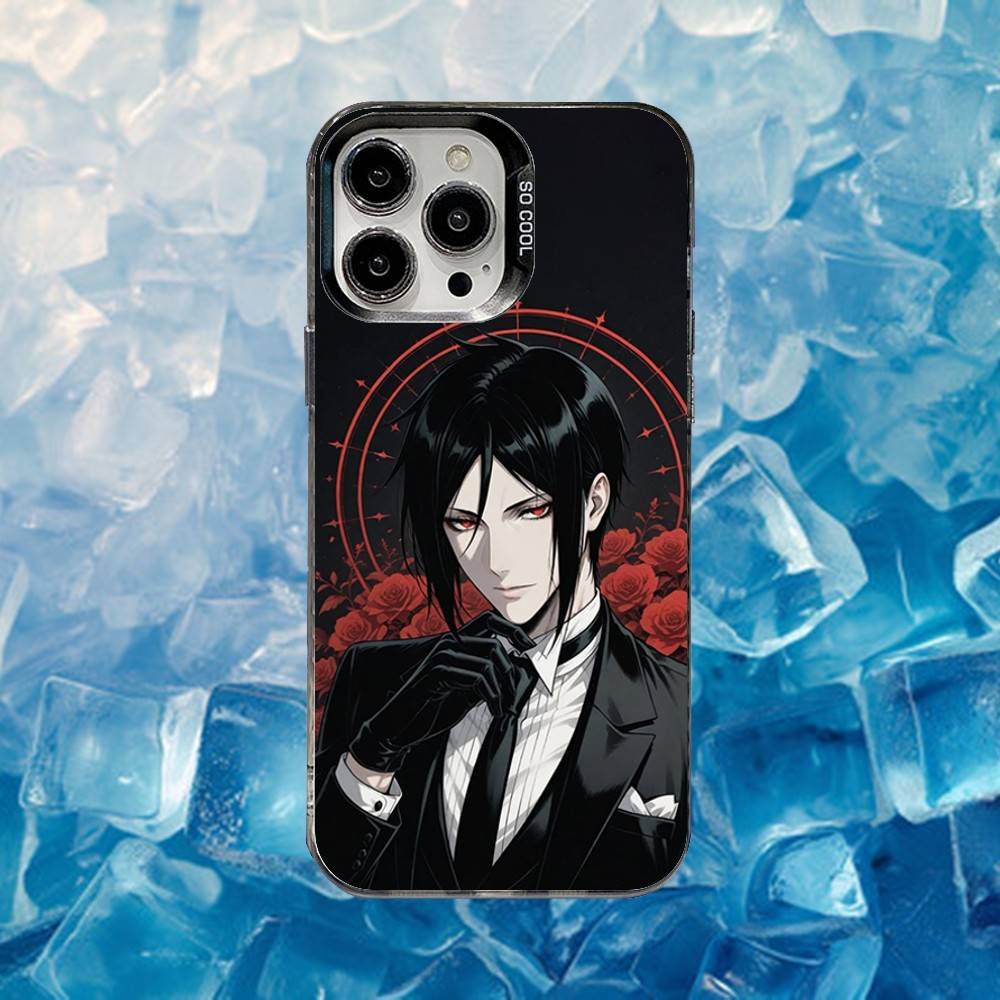Black B-Butler Anime Phone Case For iPhone 16,15,14,13,12,11,Mini,Pro,SE,MAX White Matte Shockproof Cover