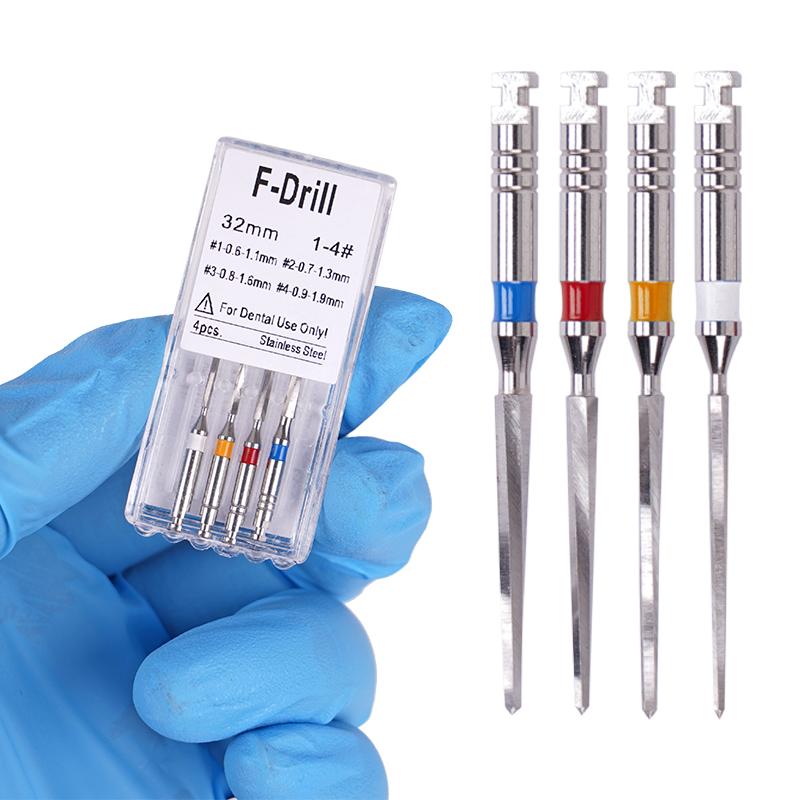 

4Pcs/Box Dental Drills Fiber Post Engine Stainless Steel Drill Endodontic Root Canal Files Refills Instrument Dentistry Lab Tool