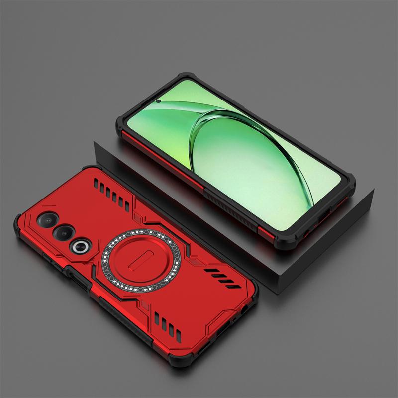 Shockproof Armor Case For Oppo K12x Magnetic Adsorption Wireless Charge Back Cover For Oppo K12x Global Case For Oppo K12x Case