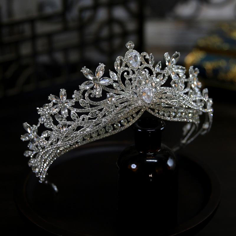 European Style New Luxury Detachable Combination Zircon Bridal Wedding Crown Headdress Crown Tiara Hair Accessories