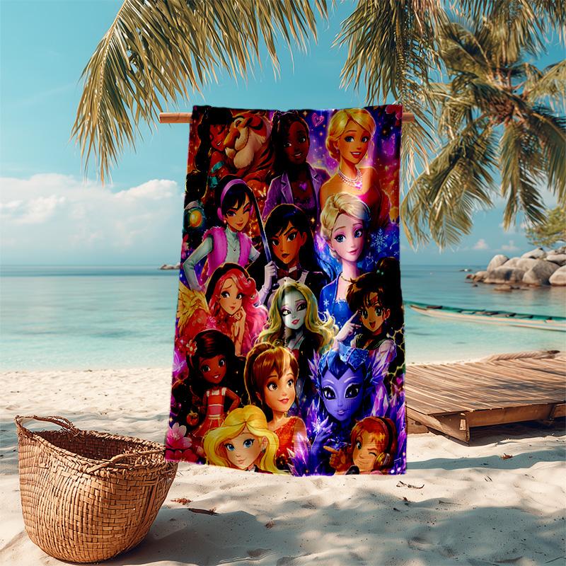 1pc Magical Princess Adventure Microfiber Beach Towels Quick Dry Towel Sand Beach Towels Pool for Travel Swim Pool. S07210164