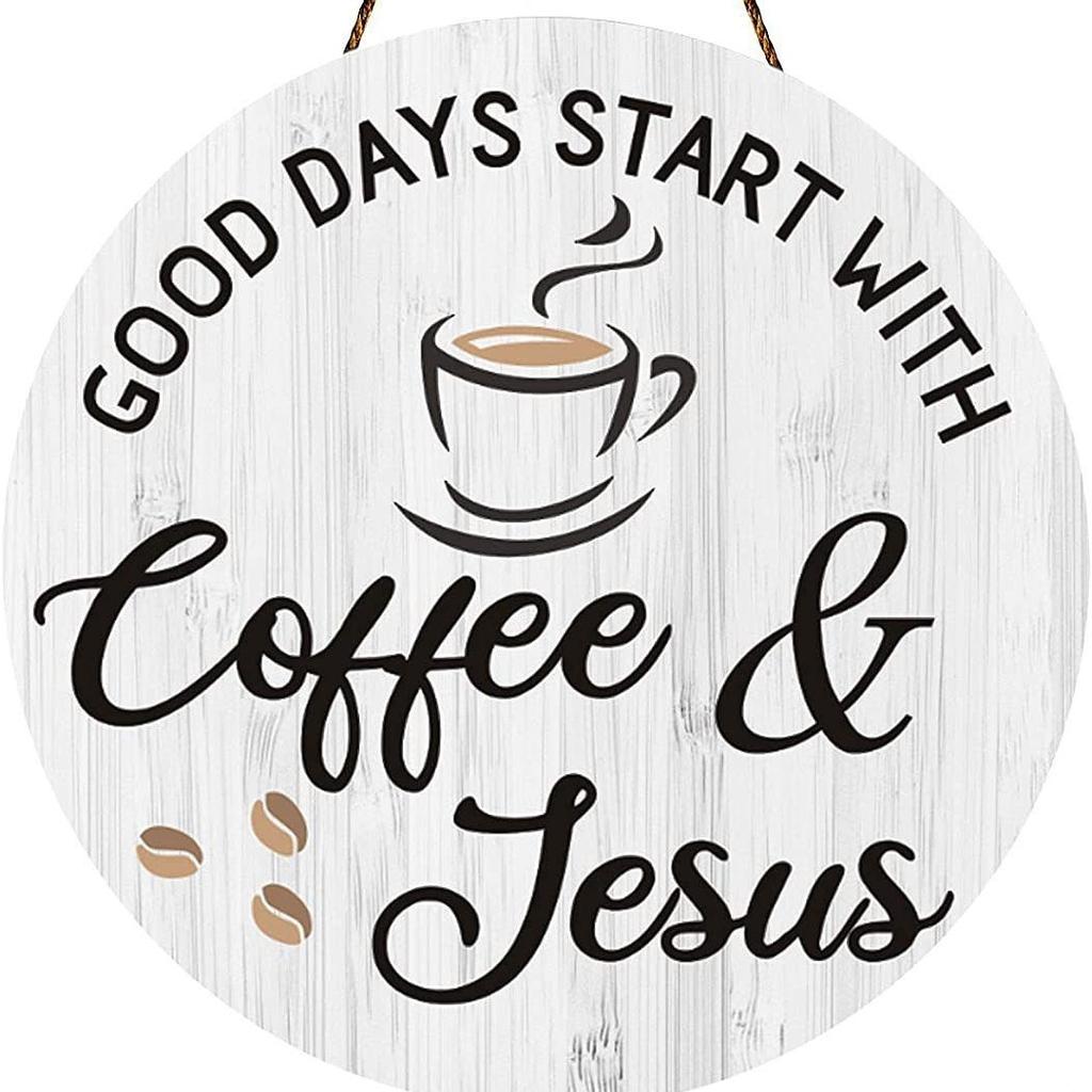 1pc Rural Coffee Tea Wooden Signboard Farmhouse Kitchen Decoration Retro Festival Wall Decoration Bar Decoration