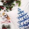 Blue and White Christmas Pillow Covers: Tree, Reindeer, Wreath, and Winter Scene - Merry Christmas Decor home room decoration