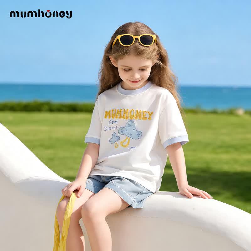 Heini Mumu Girls  Cute Embroidered Summer Outfit 130