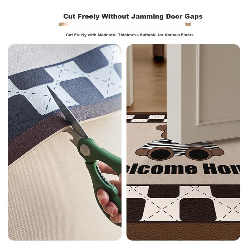 YISHANG Entrance Door Mat Home Entryway Rug Simple Durable Dirt-Resistant Doorstep Mat Living Room Hallway Carpet Luxury Door Mat