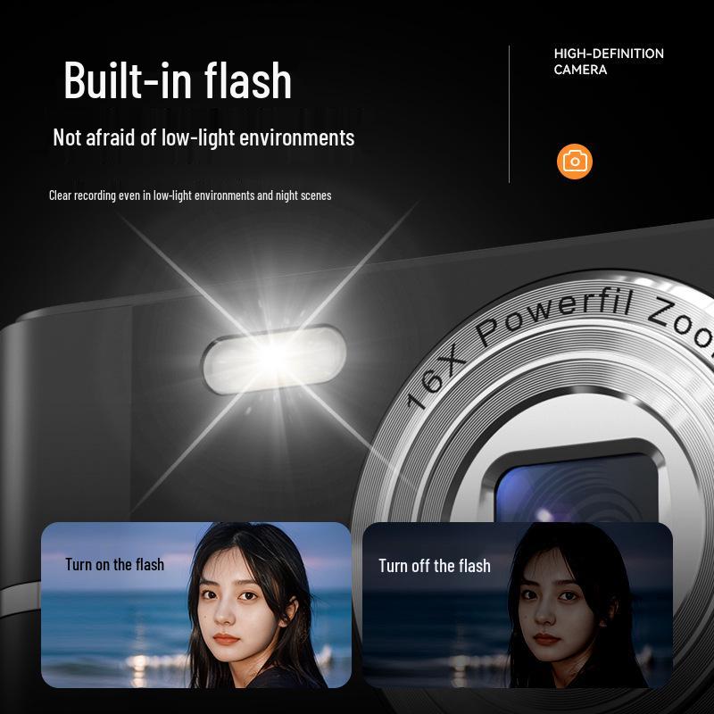 4K Ultra-Clear Camcorder with Long-Lasting Removable Battery - Perfect for Travel