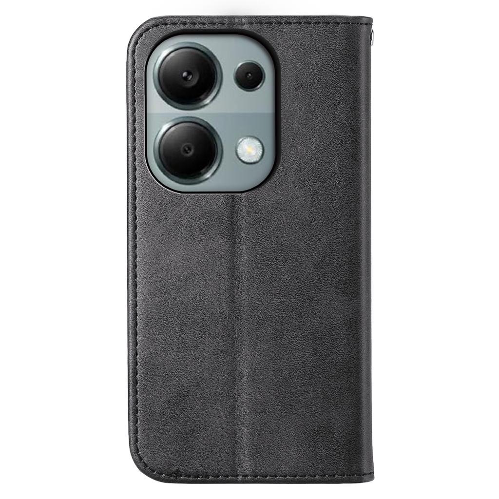 For Xiaomi Redmi Note 13 Pro 4G Case PU Leather Rhombus Imprinted Pattern Wallet Phone Cover