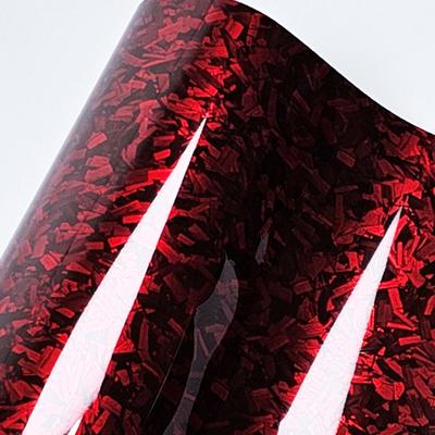 9D Pet Glossy Quality Red Carbon Fiber Vinyl Car Wrap Film with Air Release Car Body Foil Self-Adhesive Stickers Car Accessories