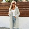 Women's Long Knit Cardigan with Hood - Long Sleeve Sweater Coat with Pockets