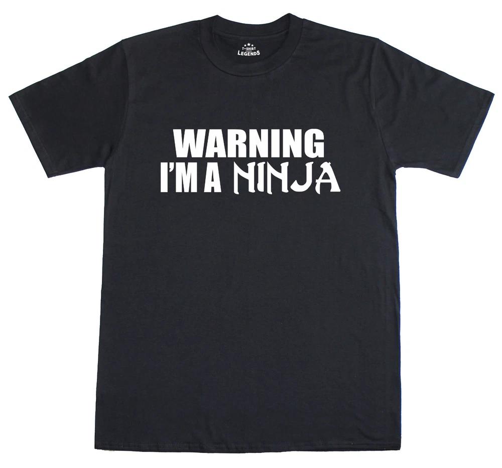 Warning Im A Ninja Martial Arts Funny Unisexs Regular Fit Cotton TShirt S