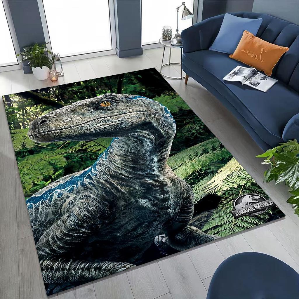 Classic Jurassic Park Dinosaur Movie Tyrannosaurus Rex Rug for Bedroom Living Room Sofa Home Doormat Decor,Non-slip Floor Mat