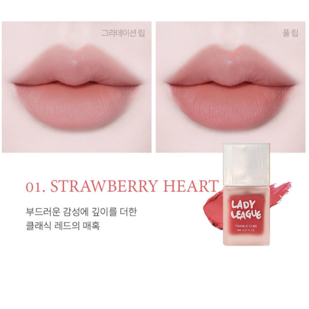 [Lady League] Тинт Twinkle Cube 8 мл 5 цветов 1.Strawberry Heart