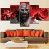 Lienzo para Pared de Gamer sin Marco 5 Piezas God Of War Kratos Pósters de Juego Lienzos Imágenes Impresiones HD Pinturas Decoración del Hogar Decoración de Sala de Estar