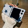 Fünfzackiger Stern Transparente Faltbare Handyhülle Für Samsung Galaxy Z Flip 7 FE 6 5 4 3 5G Flip7 Flip4 Flip6 5G Harte PC-Abdeckung