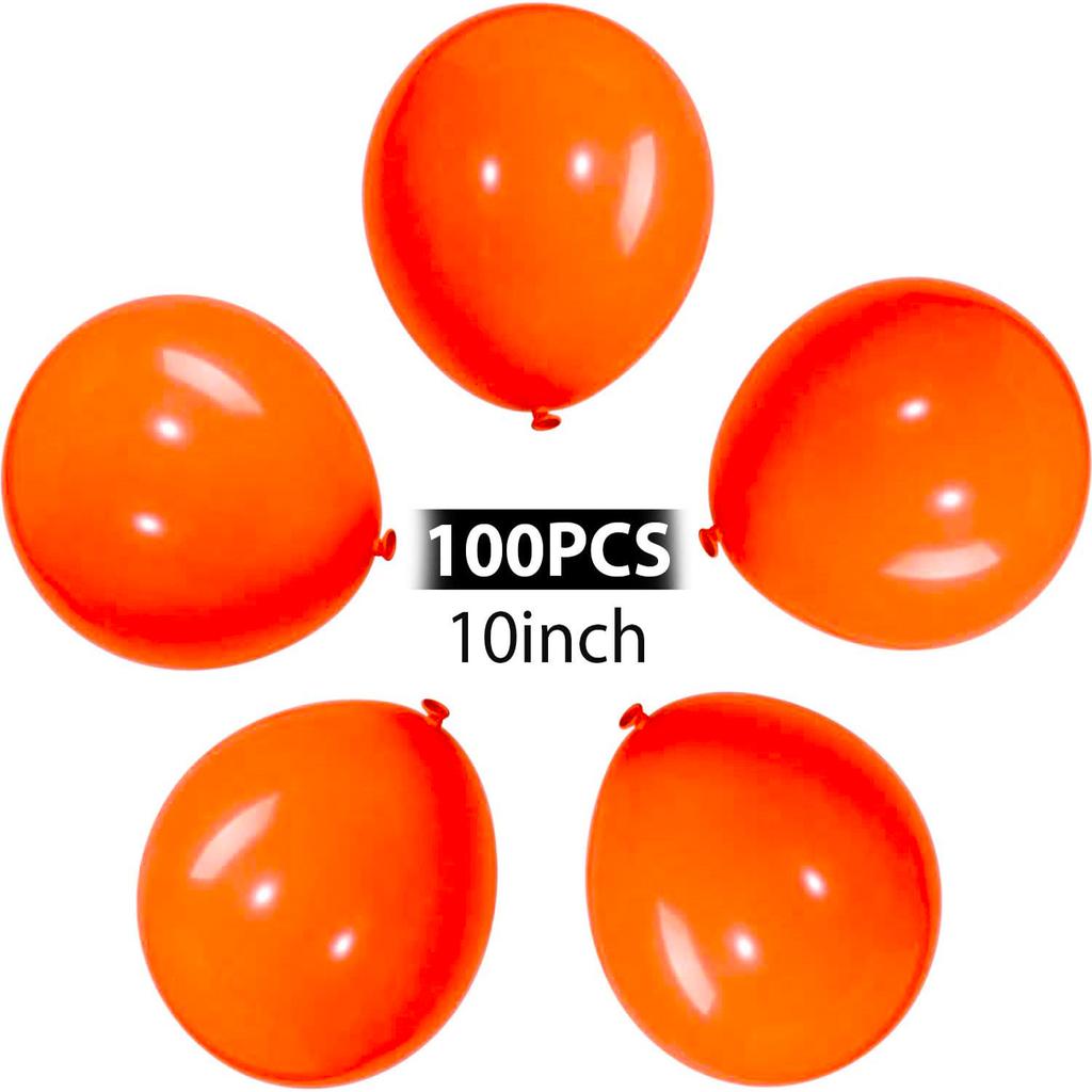 100 Stück orange Latexballons, geeignet für Hochzeits-, Geburtstags-, Abschluss- und Party-Hintergrunddekoration