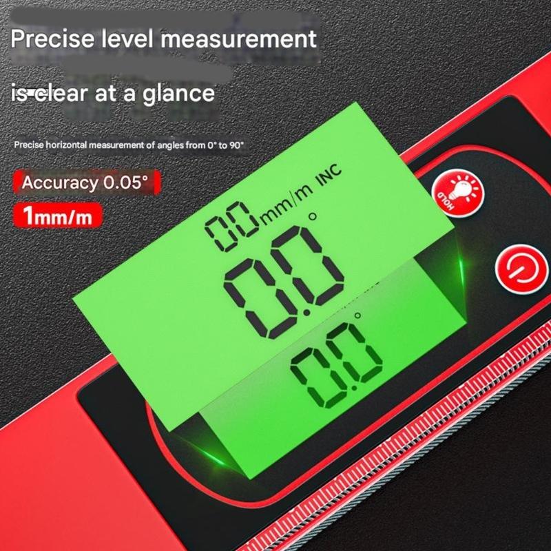 Livella Elettronica Digitale Angolatore Display Digitale ±0.1° Base Magnetica Precisa Luce Notturna per Costruttori Professionisti