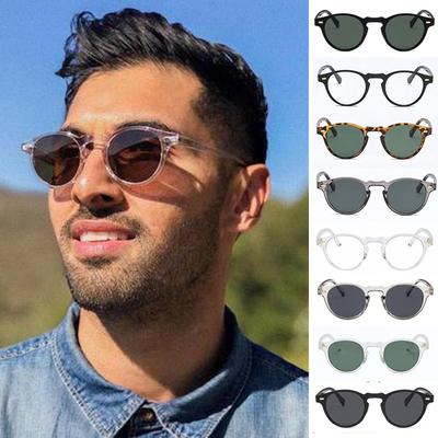 Occhiali da sole rotondi cat-eye da uomo di marca, designer vintage, per la guida, occhiali da sole alla moda, retro, tonalità maschili, da donna, occhiali da sole