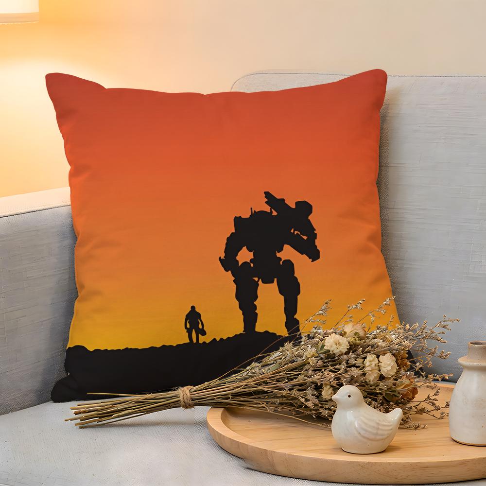 Cushion Cover Linen SkinFriendly Soft Decorative Case For Sofa Home Decor Hot Cool Game TTitanfall Pillow cover