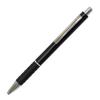 Pen Tray with Grained Chocolate Colored Cowhide and a Set of Metal Touch Silver and Metal and Pitch Grip Ballpoint Black Pens, TRATYO-ALST-WZ2067BP-B