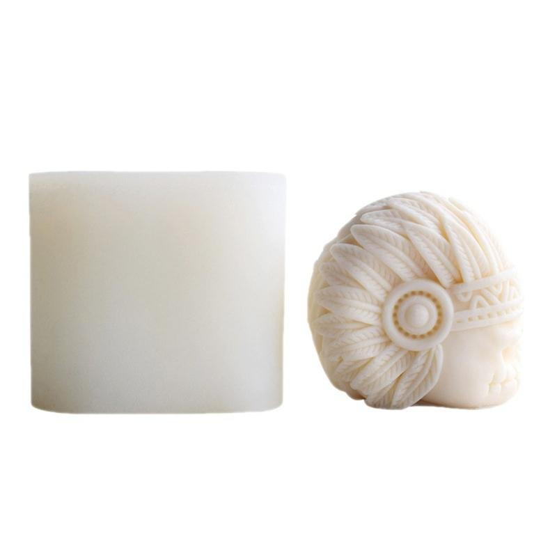 

3D Chief Skull Resin Molds Handmade Silicone Candle Mold DIY Craft Fondant Chocolate Cake Decorating Tool Soap Mould 1