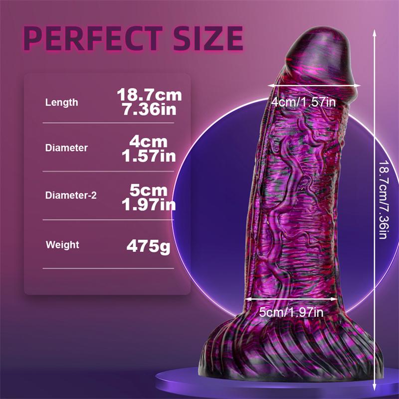 Weibliche gemischte Farbe flüssiges Silikon Nachahmung Dildo geformt zurück Gericht Anal Plug Erwachsene Sexspielzeug