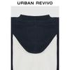 UR Women's Trendy Color Block Double Zipper Hooded Knitted Cardigan