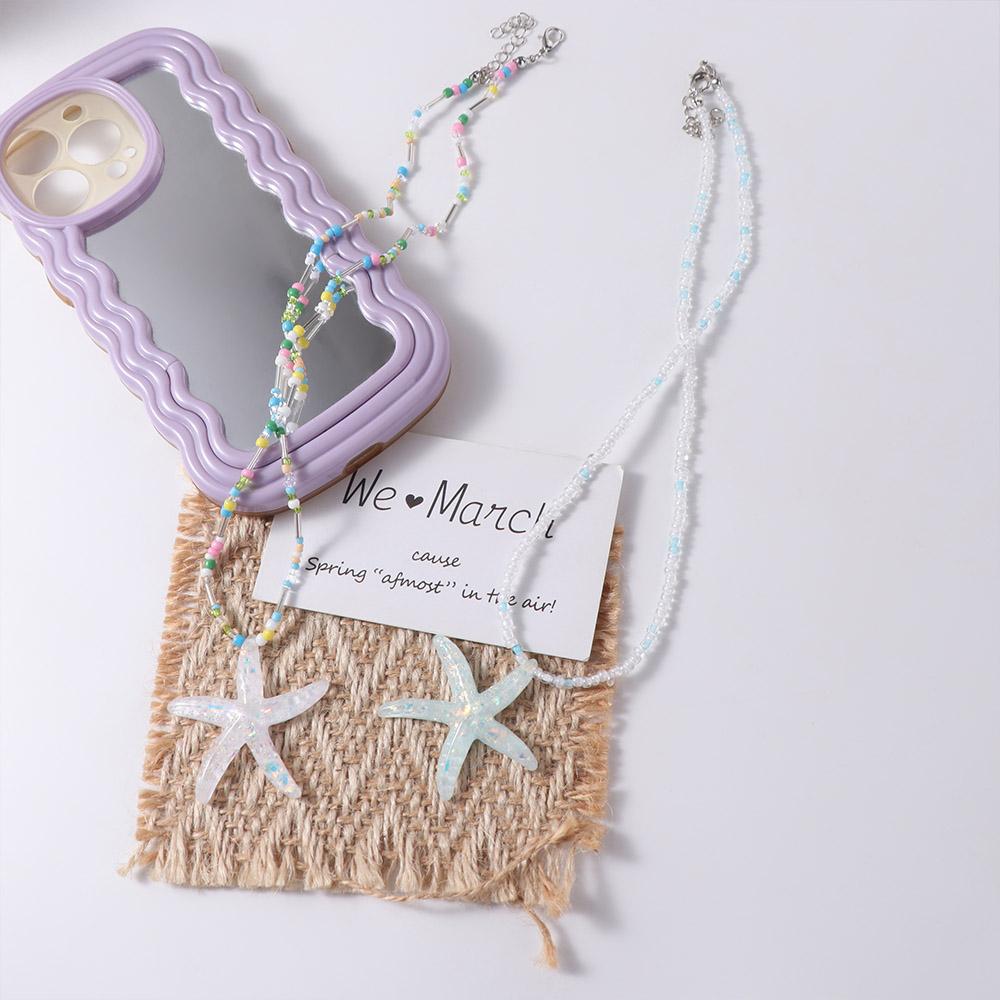 Summer Starfish Necklace Beach Woman Choker Fashion Beads Necklace Jewelry