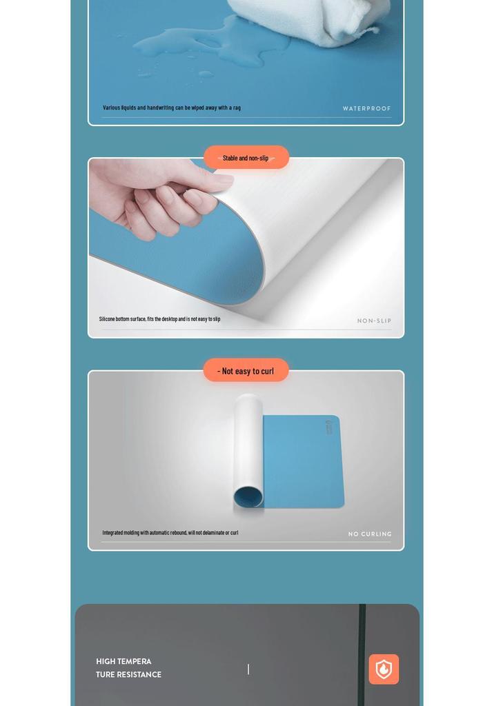 Small Waterproof Silicone Gaming Mouse & Keyboard Pad for Office