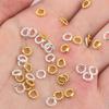 10pcs 20pcs Brass Twist End Bead Tip Double Holes Connector Rings End Cap Dia.5.3mm Necklace Bracelet Jewelry Making Accessories