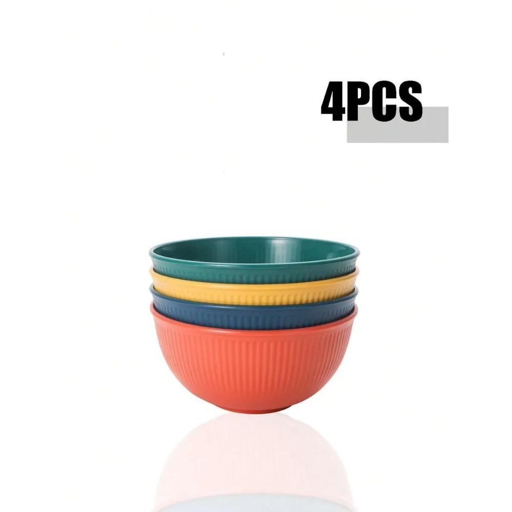 

4/12pcs Lightweight Wheat Straw Cereal Bowls Unbreakable Dinner Bowl Set Dishwasher & Microwave Safe Eco Friendly Full Tableware