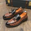 New Men Business Loafers British-style Thick-soled Lightweight Breathable  Fashionable Leather Shoes Size 38-45 Men Shoes