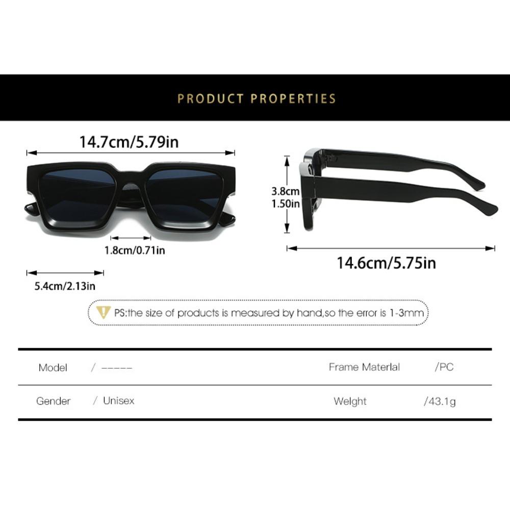 Multicolor Large Square Frame Sun Glasses Lightweight Wide Legs Leopard Print Sunglasses Vintage Punk Men UV400 Eyewear Travel