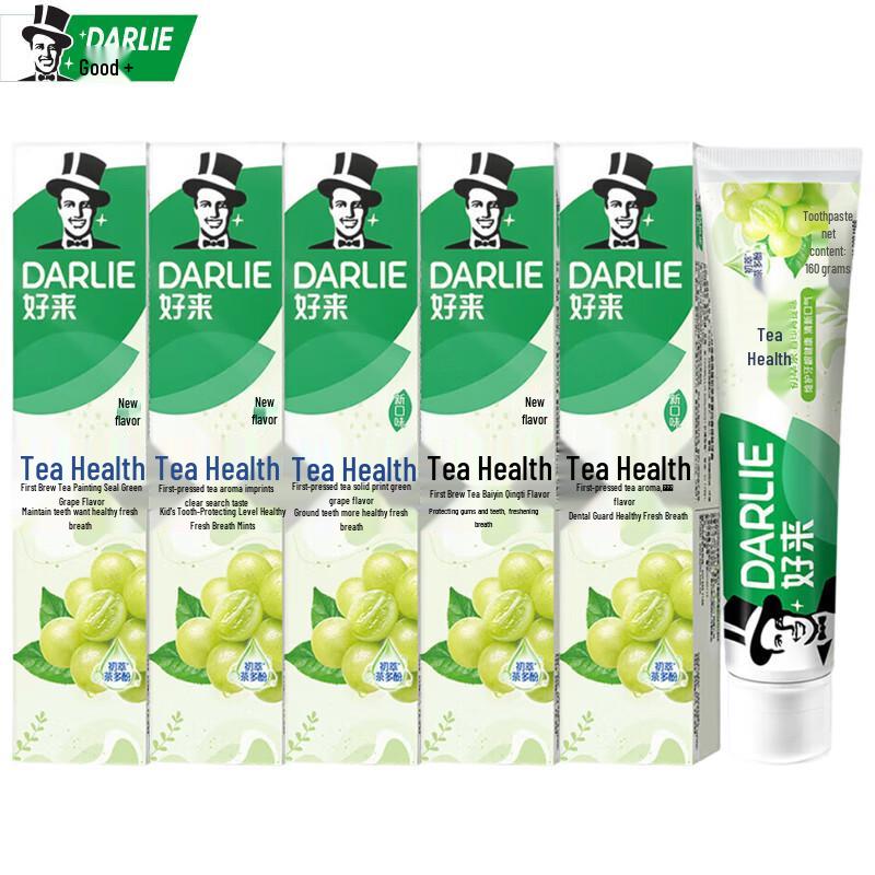 

DARLIE Tea Fresh Grape Flavor Toothpaste 160g x 5-Pack