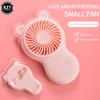 Cartoon Mini Handheld Fan USB Rechargeable Hand Held Small Pocket Fan Portable Desktop Air Cooler Outdoor Travel Cooling Fans